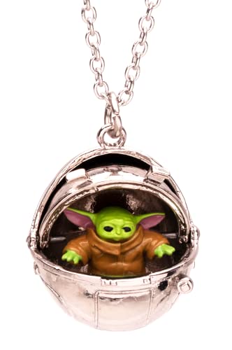 STAR WARS GROGU PRAM 3D Necklace - Official Disney+ Lucafilms The Mandalorian Series 3 Grogu AKA Baby Yoda/The Child Pendant Necklace