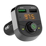 Bluetooth FM Transmitter for Car, QC3.0 USB Fast Charging,Handsfree Call Adapter,Support USB Flash...