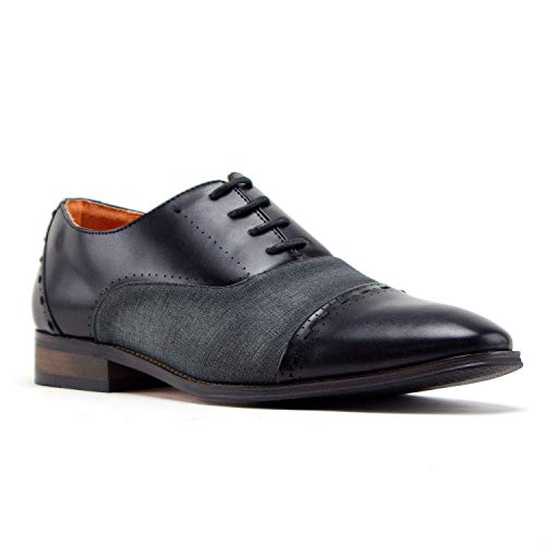 Men's D-582 Baker Derby Cap Toe Lace Up Combined Dress Shoes