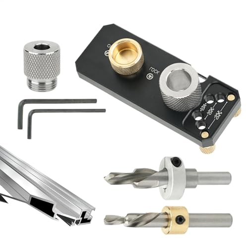 Guía de taladro de perfil de aluminio, con guía de perforación de perfil de aluminio deslizante, posicionador de perforación, guía de perforación de carpintería para muebles