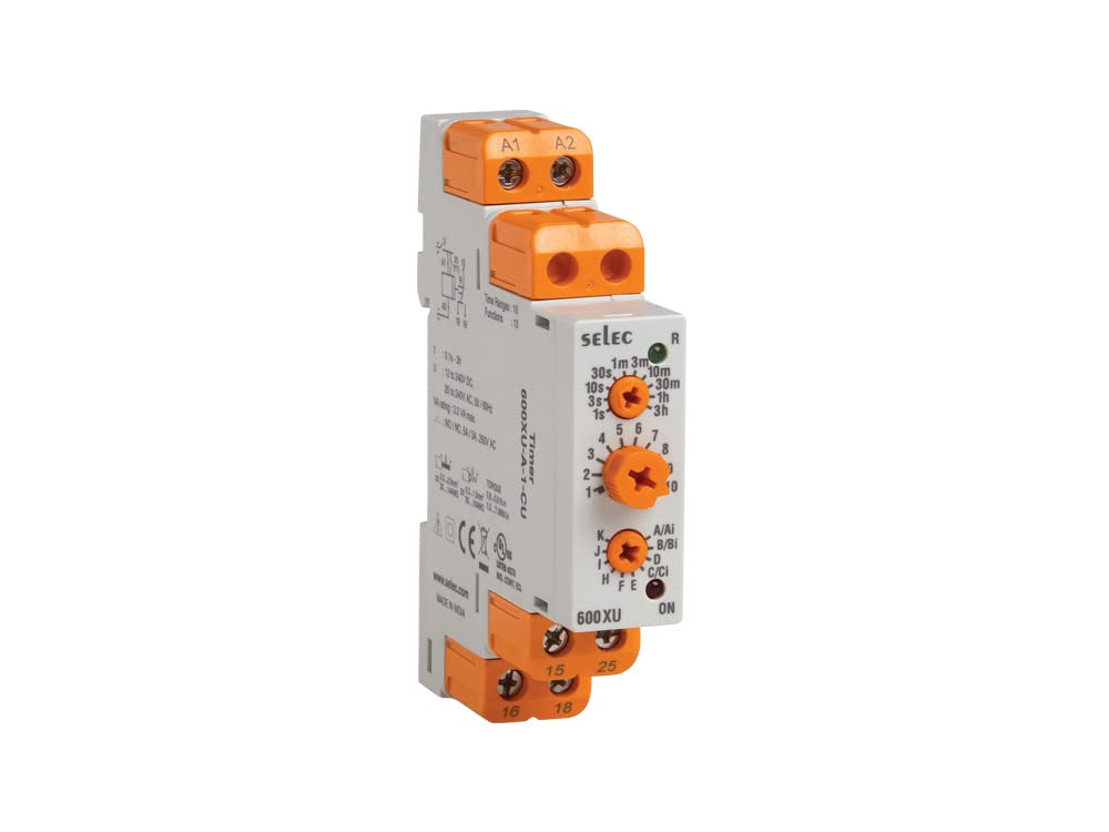 Analog Timer, DIN Rail Mount 17.5mm, 10 time ranges, Slim Timer - Selec 600XU (B09W5C41HB) Amazon Price History, Amazon Price Tracker