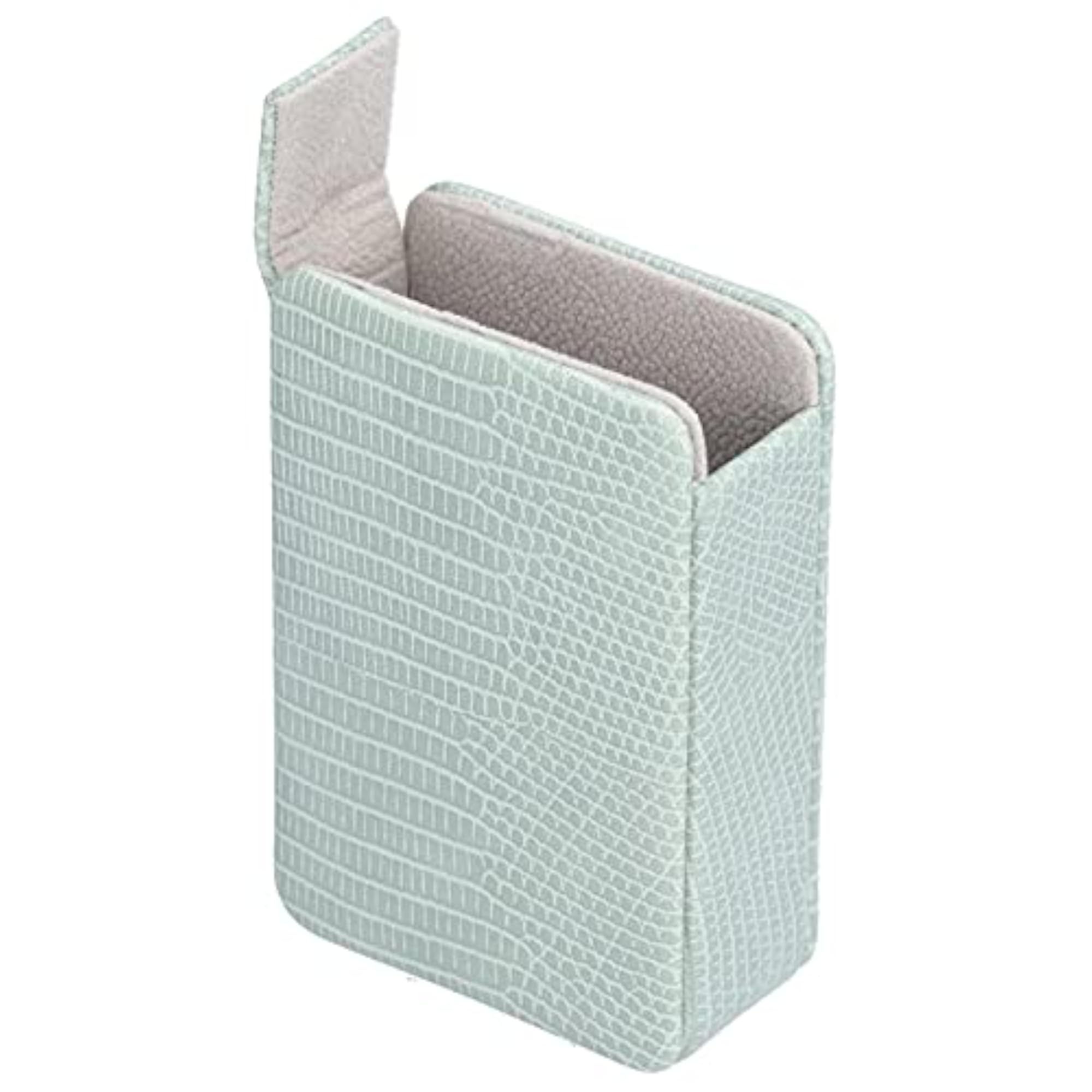 Men's Crocodile Green Cigarette Case, Magnetic Closure