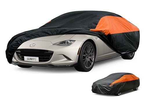 Image of GUNHYI Mazda Car Cover Custom Fit Mazda Miata MX-5 MX5 Waterproof All Weather for Automobiles, Lightweight Full Exterior Cover Outdoor Sun UV Rain Dust Snow Wind Protection.
