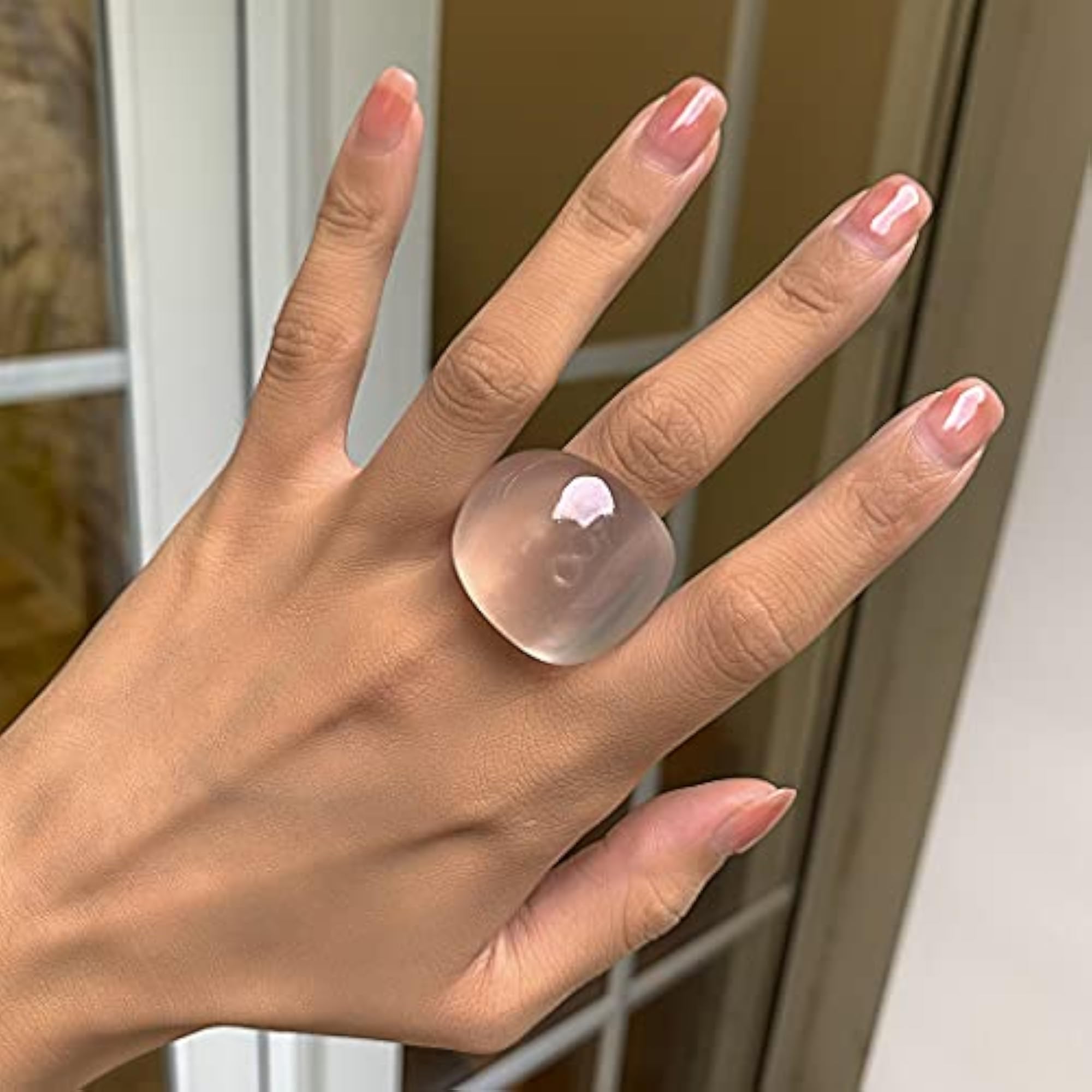 Women's Resin Simple Elegant Classic Dainty Stackable Ring