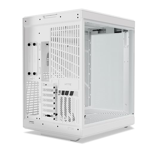 HYTE Capa estética moderna Y70 Touch Infinite Dual Chamber ATX Mid Tower com tela sensível ao toque LCD 2,5K integrada - Branca de Neve - Imagem 4