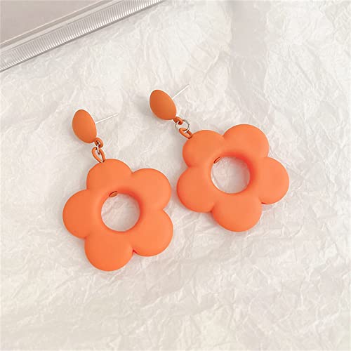 Onlyjump 60S 70S Flower Dangle Earrings For Women Girls Retro Daisy Flower Floral Dangle Earring Handmade Bohemian Earring (Yellow) #TOP7