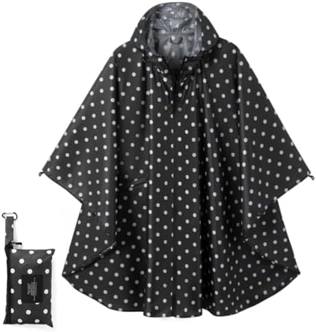 Fashion Hooded Rain Poncho Waterproof Raincoat Jacket with pocket for Men/women/Adult