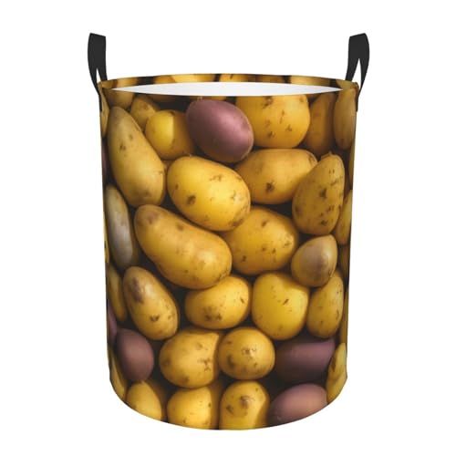 Panier à linge imprimé pommes de terre grand format vertical - 2
