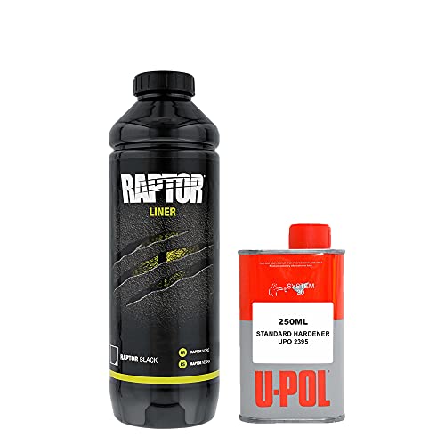 Image of Custom Shop U-Pol Raptor Black Urethane Spray-On Truck Bed Liner, 1 Quart