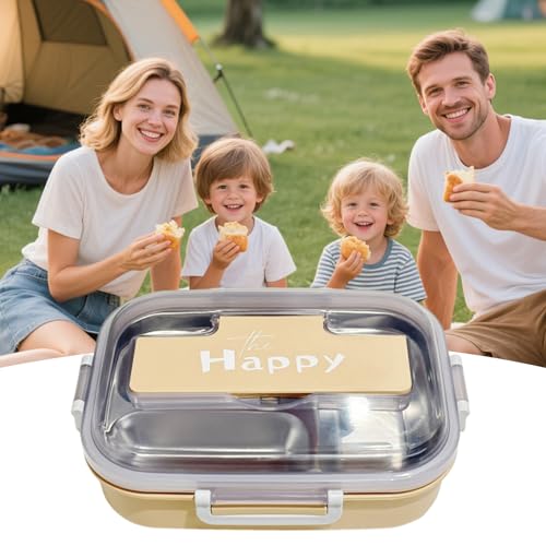 Contenedores de acero inoxidable portátiles para comida infantil y oficina 4