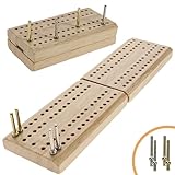 WE Games Foldable 2 Track Cribbage with Metal Pegs - Travel Size