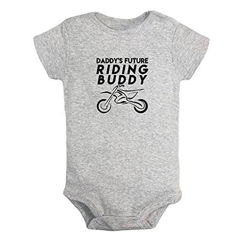 iDzn Daddy's Future Motocross Riding Buddy Funny Rompers Newborn Baby Bodysuits Infant Jumpsuits Outfits Clothes