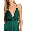 SheIn-Womens-Sexy-Satin-Deep-V-Neck-Backless-Maxi-Club-Party-Evening-Dress SheIn Women's Sexy Satin Deep V Neck Backless Maxi Club Party Evening Dress Dark Green Small