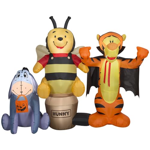 Gemmy Airblown Inflatable Halloween Pooh and Friends Scene Disney, 5 ft Tall, Multi