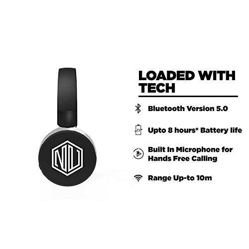 Image of Nu Republic Dubstep Wireless Headphones with Mic (Black and Silver)