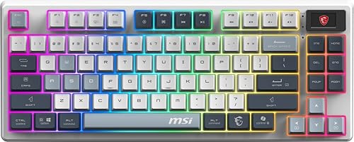 Teclado mecánico MSI Forge GK600 TKL, la precisión de sus teclas PBT sublimadas y base estable 2