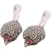 Pinicecore 2pcs Chat Souris Jouets Hochet Chat Fourrure Souris Jouets d'animaux Compagnie avec Hochets Jouets Chat Interactif Souris Jouet Chat pour Animaux Compagnie Chaton