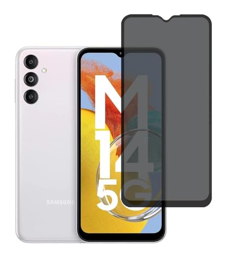 Image of for Samsung Galaxu M14 5G, A14 5G, F14 5G Edge to Edge Anti Spy Privacy Tempered Glass with Easy Installation Kit | Black (Pack of 1)