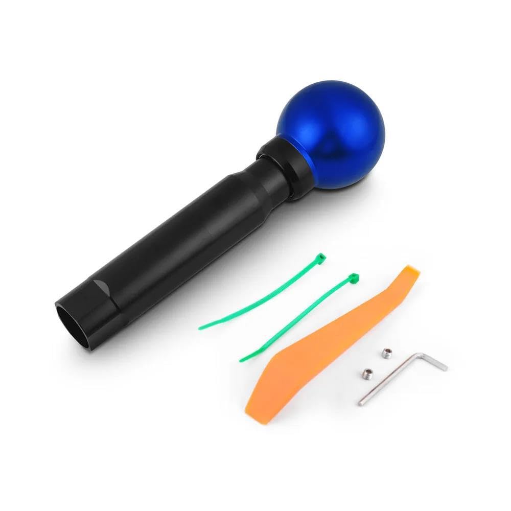 HYASDBWE Automatic Gear Shift Knob Shifter Lever Trim for Fit for Jazz GK5 for City GM6 Round Ball Button Shifter Knob Handle Gear Shifter Parts(Blue)