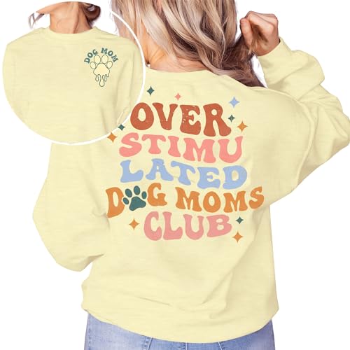 Floyu Women In My Dog Mom Era Sweatshirt Dog Mama Shirt Dog Lover Gift Tops Fur Mama Long Sleeve Clothes Apricot thumb #3