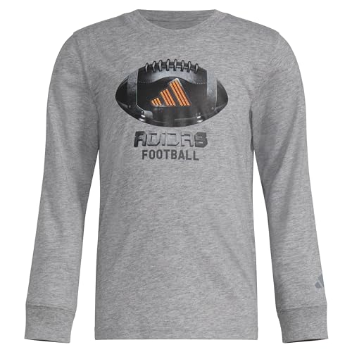 adidas Boys Long Sleeve Cotton Graphic T-Shirt