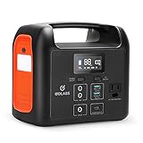 GOLABS Portable Power Station, 204Wh LiFePO4 Battery with PD 60W USB C and QC 3.0, 110V/160W Solar Generator Backup Power Supply for Outdoors Camping Fishing Emergency Home (Orange)