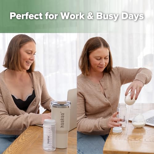 Image of haakaa Portable Breastmilk Cooler 30oz /900ml, Up to 20 Hours of On-The-go Cooling, Larger Capacity Breast Milk Chiller with a 300ml Inner Breastmilk Storage Bottle & Leakproof Lid with Straw & Sip