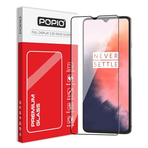 Image of POPIO Military-Grade Gorilla Tempered Glass For OnePlus 7T | 9H Hardness, Edge-to-Edge, Bubble-Free