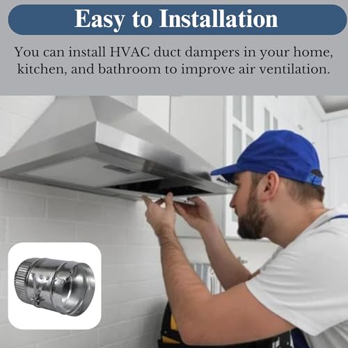 The Sheet Metal Kid 407 7-In Hvac Duct Manual Volume Damper With Sleeve - Galvanized Sheet Metal Round Volume Damper Airflow Ducting Branch thumb #4