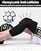 SUJAYU Basketball Knee Pads Knee Sleeves, 2 Pack Honeycomb Anti Collision Knee Pads Leg Compression Sleeves, Gaming Sleeves Wrestling Knee Pads Football Knee Pads Volleyball Knee Pads (Medium, Black)