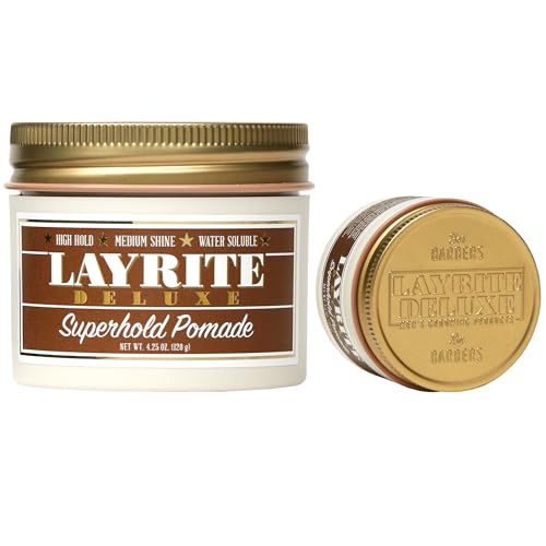 Layrite Deluxe Superhold Pomade 4.25 oz and 1.5 oz 2 Pack