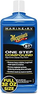 Meguiar's M6732 Marine/RV One Step Compound - Marine and RV Restorer That Removes Heavy Oxidation and Scratches While Restoring Gloss - 32 Oz