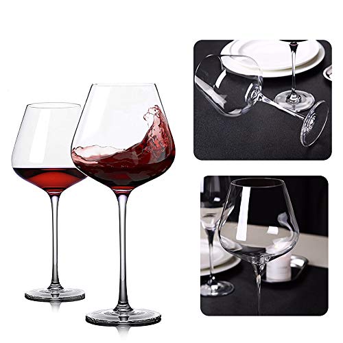 Verres à vin rouge en cristal légers incassables sans plomb 860ml
