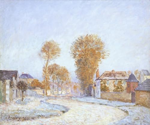 Impression sur toile Premier givre d'Alfred Sisley décoration murale chambre 60x90