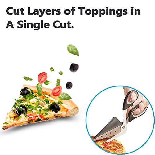 Tesoura de pizza Cortador de pizza com operação com uma mão Espátula de aço inoxidável（R标店铺，跟卖必送小红旗）