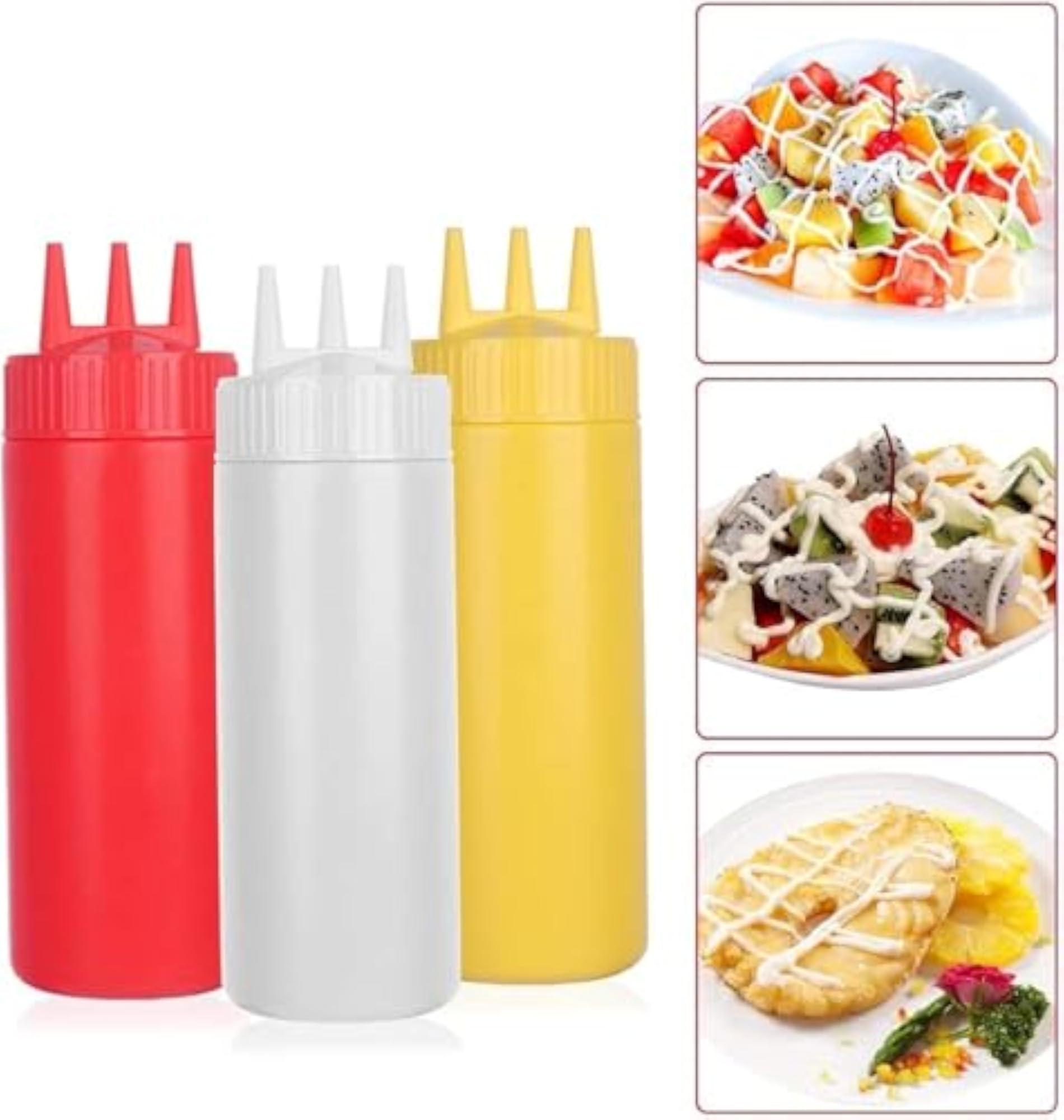 Multicolor Squeeze Bottle Set for Condiments