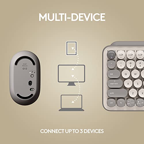 Logitech POP Keys + POP Mouse - Wireless Keyboard and Bluetooth Mouse Combo with Typewriter-Style Mechanical Keys, Emoji Features, Cute Compact Design - Mist - image 9