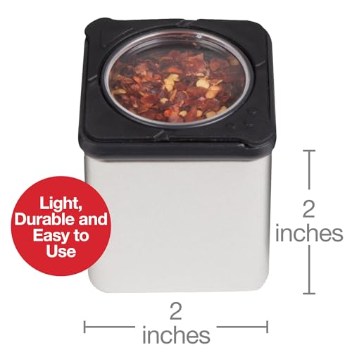 Good Cooking Set of 3 Magnetic Spice Jars, Shake or Pour Containers Attach to Most Refrigerator Doors & Appliances, Seasoning Dispensers- Easy To Open Window Top Shaker Lids- Kitchen Essential