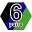 2 Pairs Black, 2 Pairs Blue, 2 Pairs Green