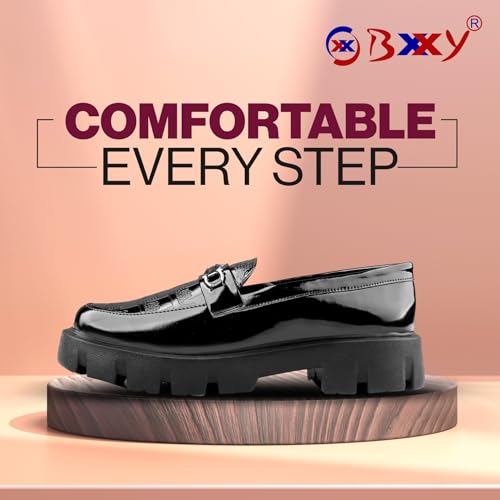 Image of Men's Senthetic Patent Meterial Casual Buckle Slip-On Loafer and Moccasion Shoes