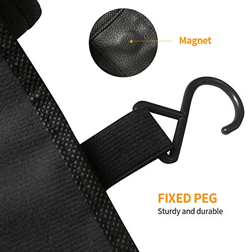 3Pcs Set Automotive Fender Covers Magnetic Pu Leather Car Fender Cover Work Mat, Car Protector Mat Pad With Hooks Size M #TOP2