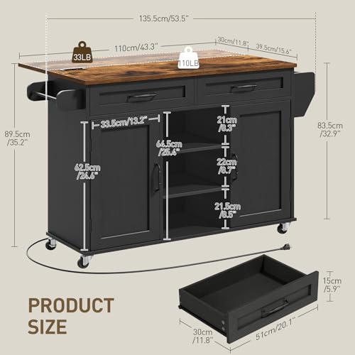 Kitchen-Island-with-Power-Outlets-Drop-Leaf-Kitchen-Cart-with-Storage-Drawer-and-Spice-Rack-Tower-Rack-Island-Table-Black-and-Rustic-Brown