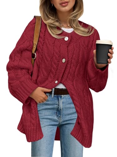 Saodimallsu Womens Cable Knit Cardigan Sweaters...
