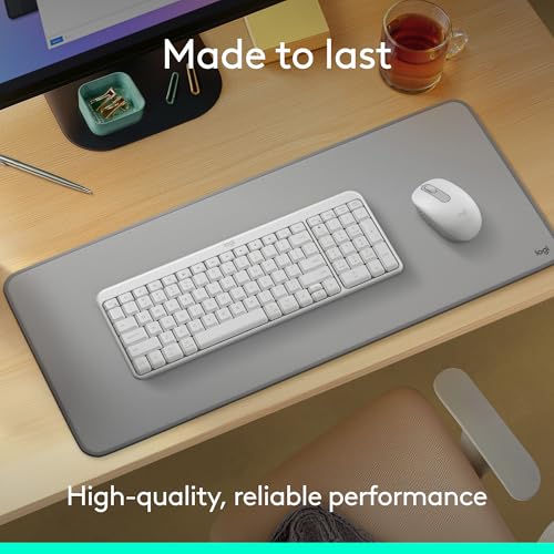 Logitech MK250 Bluetooth Wireless Mouse and Keyboard Combo: Fast & Easy Connectivity, Compact Wireless Keyboard, Ambidextrous Mouse, Durable Build - Windows/MacOS - White - Image 4