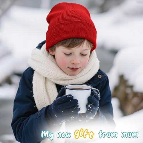Image of ZOORON Kids Beanie Boys Girls Beanies Children Winter Hats Children Knit Warm Caps Kids Soft Beanie Cap