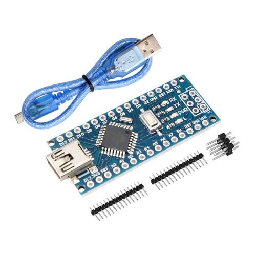 Nano 328P V3 Placa de Desarrollo microcontrolador AYWHP Placa Base de 1 Pieza con Microchip CH340G con Cable USB Microcontrolador 5V 16M Interfaz Mini USB Compatible con Arduino IDE