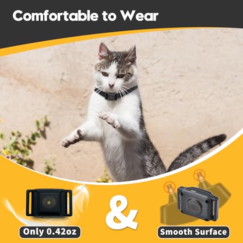 Tiniest-Anti-Meow-Collar-for-Small-Cats-5-15lbs-Only-16-1in-042oz-No-Shock-with-Vibration-Sound-Extra-Small-Rechargeable-5-Sensitivity-Levels