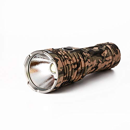 Buy 1 get 1 WUBEN T70 4200 High Lumens Flashlight CREE LED Waterproof Type-C Rechargeable Flashlights Torch with 26650 Li-ion Battery Included for Outdoors Camping Hiking Climbing (Camo)