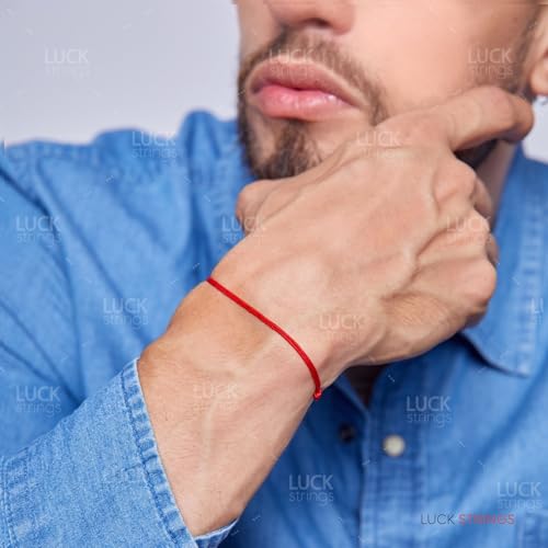 2-Pack Red String Bracelets for Protection and Good Luck - Kabbalah Red Knot Amulet, Adjustable Nylon Cord Bracelet for Women, Men, and Friendship Gifts2