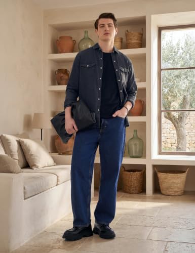 Image of Symbol Premium Men's Casual Cotton Denim Shirt | Regular Fit | Available in Plus Sizes